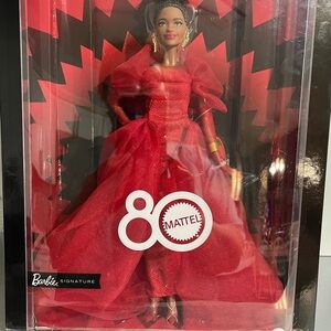 Barbie Signature - Barbie Mattel 80th Anniversary Doll Brunette- NIB